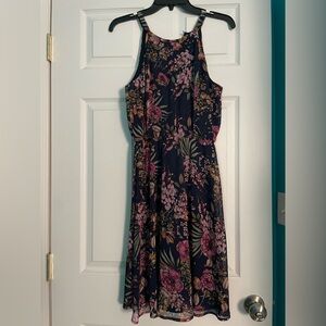 Kut from the Kloth Navy Floral Dress